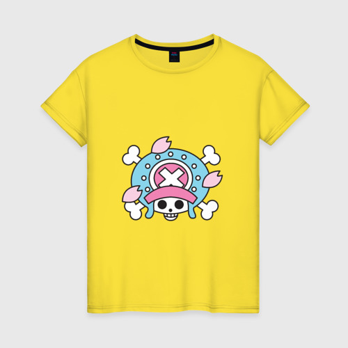 Женская футболка хлопок Логотип с Чоппером, цвет желтый