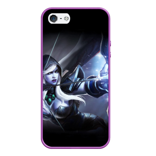 Чехол для iPhone 5/5S матовый Drow ranger, цвет фиолетовый
