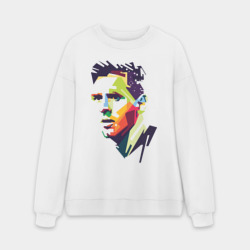 Мужской свитшот oversize без начеса хлопок Леонель Месси