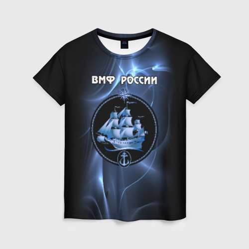 Женская футболка 3D ВМФ России, цвет 3D печать