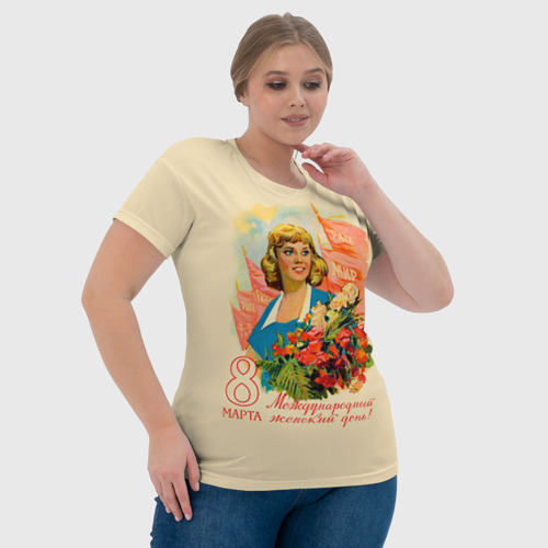 Женская футболка 3D Ретро, цвет 3D печать - фото 6