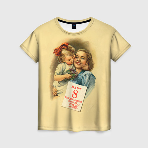 Женская футболка 3D С 8 марта