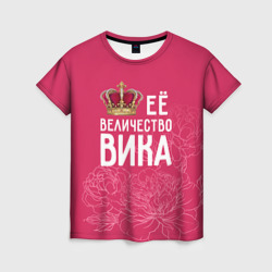 Женская футболка 3D Её величество Вика