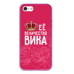 Чехол для iPhone 5/5S матовый Её величество Вика