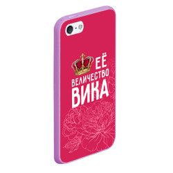 Чехол для iPhone 5/5S матовый Её величество Вика - фото 2