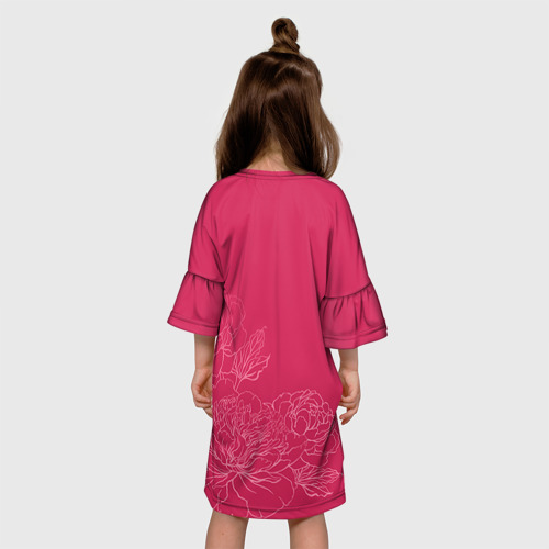 Детское платье 3D с принтом Её величество Света, вид сзади #2