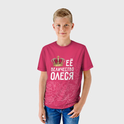 Детская футболка 3D Её величество Олеся - фото 2