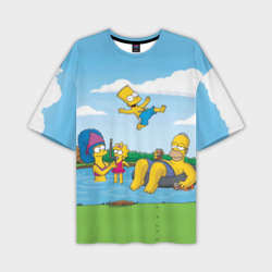 Мужская футболка oversize 3D The Simpsons