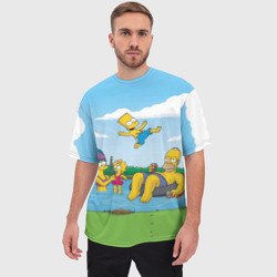 Мужская футболка oversize 3D The Simpsons - фото 2