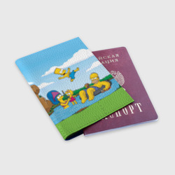 Обложка для паспорта матовая кожа The Simpsons - фото 2
