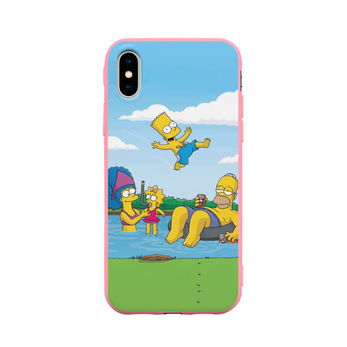 Чехол для iPhone X матовый The Simpsons