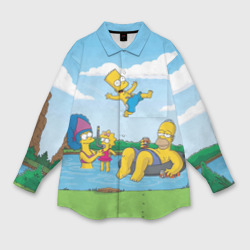 Мужская рубашка oversize 3D The Simpsons