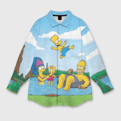 Женская рубашка oversize 3D The Simpsons