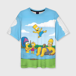 Женская футболка oversize 3D The Simpsons