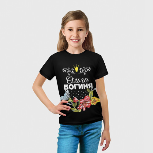 Детская футболка 3D Богиня Ольга, цвет 3D печать - фото 5