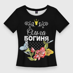 Женская футболка 3D Slim Богиня Ольга