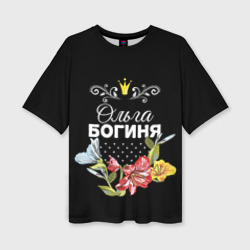 Женская футболка oversize 3D Богиня Ольга