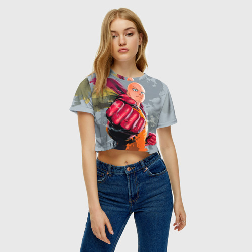 Женская футболка Crop-top 3D Чем пахнет?, цвет 3D печать - фото 3