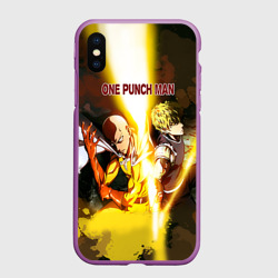 Чехол для iPhone XS Max матовый Мужик один удар