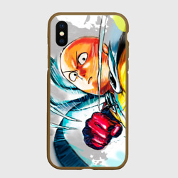Чехол для iPhone XS Max матовый Ванпанчмен замах