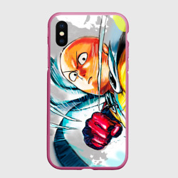 Чехол для iPhone XS Max матовый Ванпанчмен замах