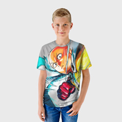 Детская футболка 3D Ванпанчмен замах - фото 2