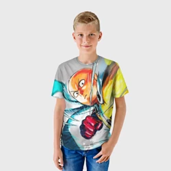 Детская футболка 3D Ванпанчмен замах - фото 2