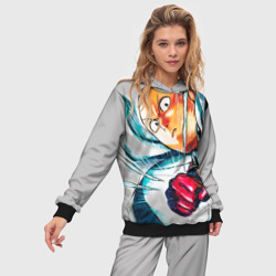 Женский костюм с толстовкой 3D Ванпанчмен замах - фото 2