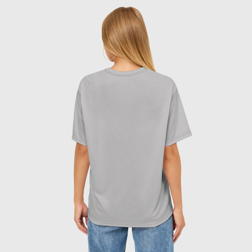 Женская футболка oversize 3D Ванпанчмен замах, цвет 3D печать - фото 4