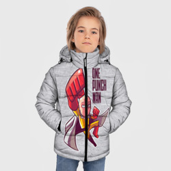 Зимняя куртка для мальчиков 3D Сайтама кулак - фото 2