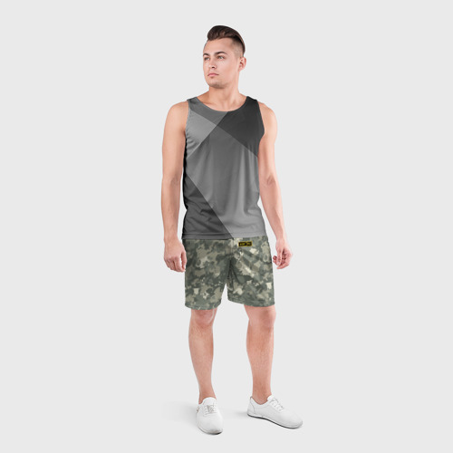 Мужские шорты спортивные B III -, цвет 3D печать - фото 4