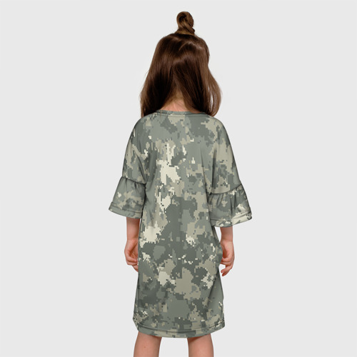 Детское платье 3D с принтом B III +, вид сзади #2