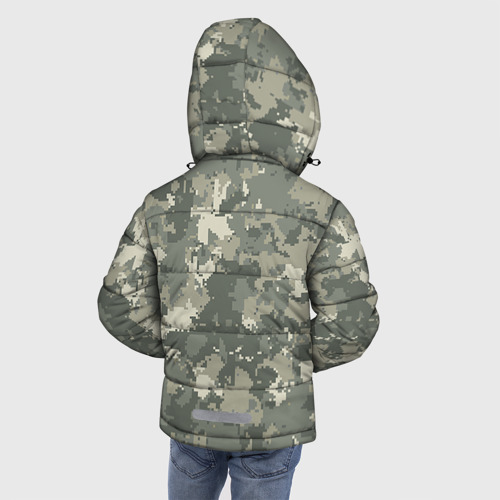 Зимняя куртка для мальчиков 3D с принтом O I +, вид сзади #2