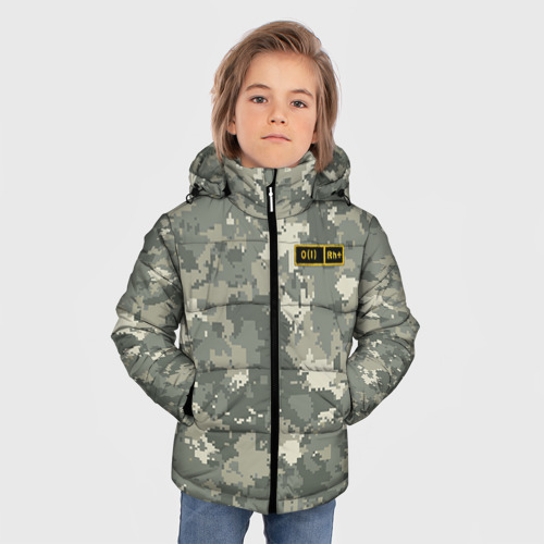 Зимняя куртка для мальчиков 3D с принтом O I +, фото на моделе #1