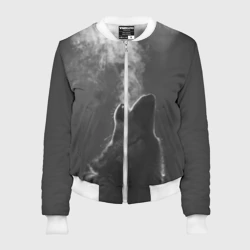 Женский бомбер 3D Воющий волк
