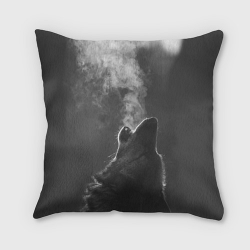Подушка 3D Воющий волк