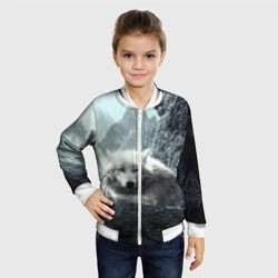 Детский бомбер 3D Волк в горах - фото 2