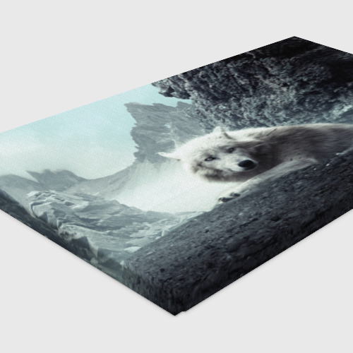 Холст прямоугольный Волк в горах, цвет 3D печать - фото 4