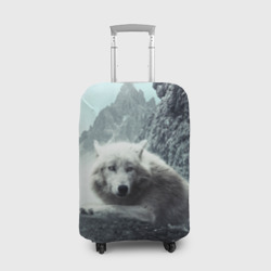 Чехол для чемодана 3D Волк в горах