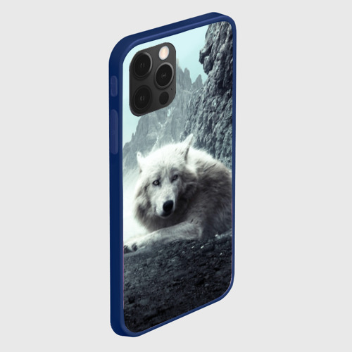 Чехол для iPhone 12 Pro с принтом Волк в горах, вид сбоку #3