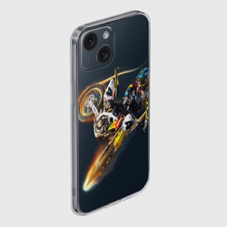 Чехол для iPhone 15 силиконовый с защитой камеры Motorcycle Racing - фото 2