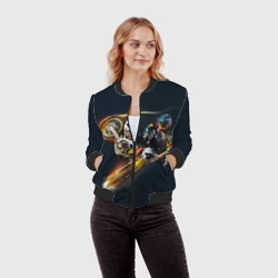 Женский бомбер 3D Motorcycle Racing - фото 2