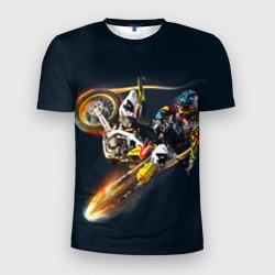 Мужская футболка 3D Slim Motorcycle Racing