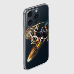 Чехол для iPhone 15 Pro Max силиконовый с защитой камеры Motorcycle Racing - фото 2