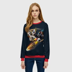 Женский свитшот 3D Motorcycle Racing - фото 2