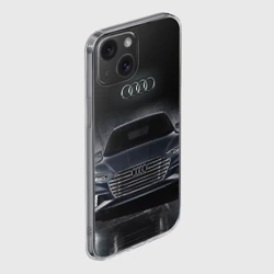 Чехол для iPhone 15 силиконовый с защитой камеры Audi - фото 2