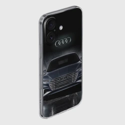 Чехол для iPhone 16 силиконовый с защитой камеры Audi - фото 2