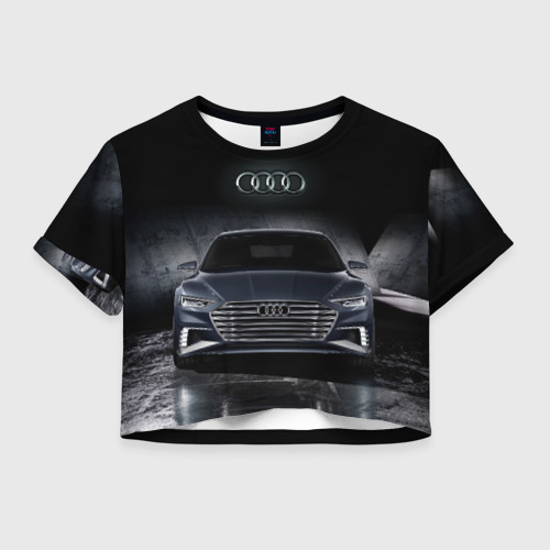 Женская футболка Crop-top 3D Audi, цвет 3D печать