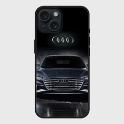 Чехол силиконовый для Apple iPhone 15 матовый Audi