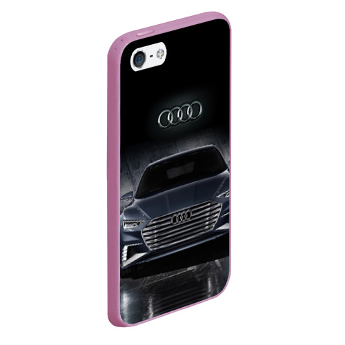 Чехол для iPhone 5/5S матовый Audi, цвет розовый - фото 3